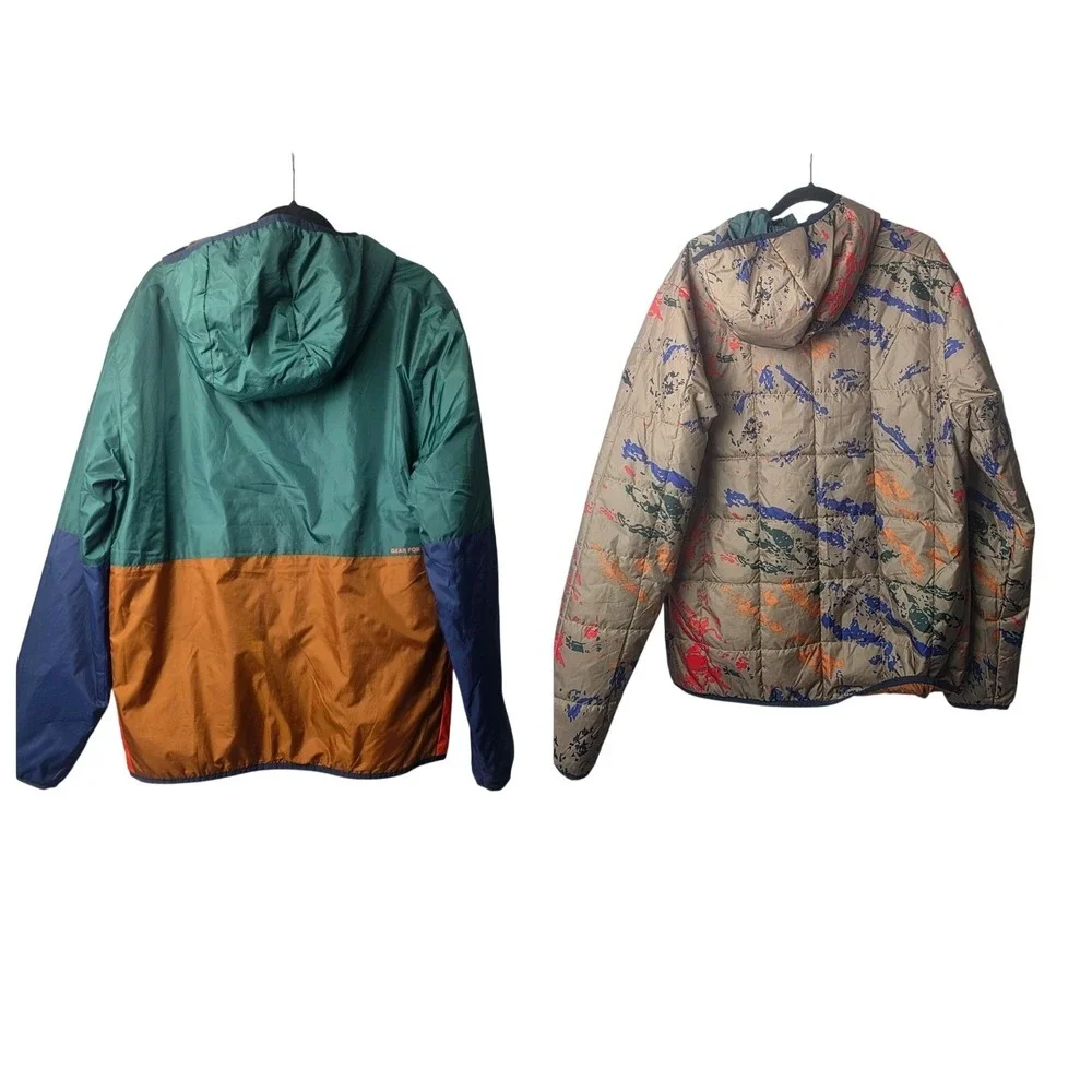 Cotopaxi Teva‎ Teca Calido Reversible Hooded Jacket Womens XL Green Multi Color